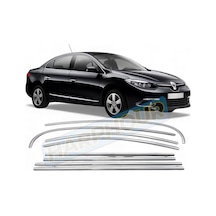 Renault Fluence Krom Cam Çerçeve 8 Parça Sağ Sol Alt Üst Tam Tur Paslanmaz Krom 2010+ Uyumlu