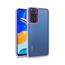 Zore Redmi Note 11 Global Kılıf Ogaa Flora Kapak - Lila