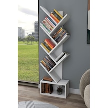 Enda Home Erine 8 Raflı Zikzak Kitaplık Beyaz