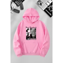 Unisex Kadın Erkek Jeon Jungkook Bts Özel Tasarım Baskılı Kapşonlu Sweatshirt Pembe Mck1099 Pembe