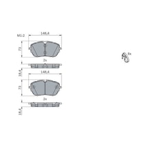 Bosch 0986494946 Ön Fren Balatası 330 Mm Astra L 21 Grandland 17 C5 Aırcross 18 308 14 3008 19 508 18 Ds4 21 Ds7 19 Ds9 20 1647859680-1612373080-1647877180