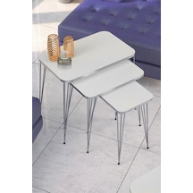 Zigon Sehpa Kr Gümüş Beyaz Tel Çok Renkli