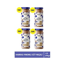 Glutensiz Fındıklı Süt Reçeli 270 Gr X 4 Adet