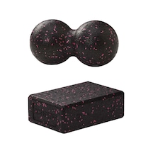Yoga Blok Ve Fıstık Masaj Topu Seti Yoga Bloğu Ve Dual Roller Seti Egzersiz Seti