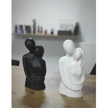 Bernami Biblo Pinterest Sarılan Sevgililer Biblo 2'li Set Siyah- Beyaz