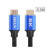 Alfais 5092 8K Ultra HD 2.1V 48 Gbps Altın Kaplama HDMI Kablo 50 CM