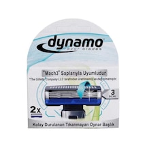 Dynamo 3 Bıçaklı Mach3 Uyumlu Sistem Yedek Başlık 2'li