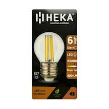 Led Ampul, 6w 51w Eşdeğer , E27 Duylu, 6500k Beyaz Işık, Şeffaf Diğer