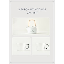 Bella Maison My Kitchen 3'lü Çay Seti Beyaz Beyaz