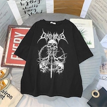 Startmore Grunge Streetwear Skull Gotik Tişört Mod48 Siyah