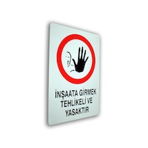 Metal İş Güvenliği Ve Uyarı Levhaları 25 36 Cm. İnşaata Girilmez