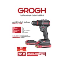 Grogh GRX2022-2 BMC Akülü Şarjlı Matkap 20V 2AH Darbeli Delme Vidalama Matkap