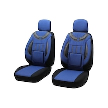 Fiat Fiorino Cargo Panelvan Uyumlu 1+1 Koltuk Kılıfı - Mavi - Siyah
