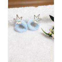 Prenses Taçlı Toka 2'li Set-77 Mavi