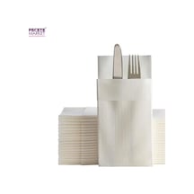 Beyaz Cepli Aır Touch Peçete 12 Adet 40x40