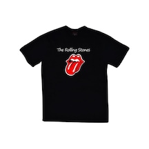 Stoned&Fame Unisex Siyah The Rolling Stones Baskılı T-shirt SIYAH