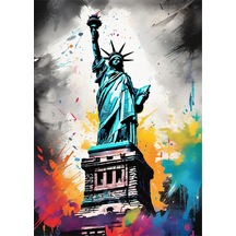 Özgürlük Anıtı Amerika Hediyelik Mdf Tablo 35cm X50cm