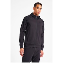 Lescon 25n-1117 Erkek Fermuarlı Kapüşonlu Sweatshirt - Siyah SiYAH
