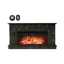 Dlc 1175ms Siyah Mermer Desen 1800 Watt Bluetooth Ve Ses Efektli Dekoratif Elektrikli Şömine