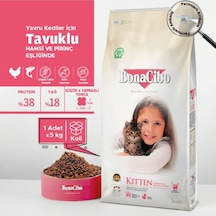 Bonacibo Kitten 5 Kg - Yavru, Hamile Ve Emziren Kediler İçin Tavuklu Mama