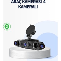 Ers 4 Kameralı Araç İçi Kamera 1080p Gps Takip Wifi Gece Görüşlü