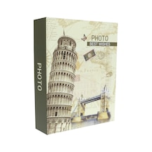 Rabsev Fotoğraf Albümü 10x15cm 200 Fotoğraf Kapasiteli Pisa Kulesi Desenli Anı Albümü