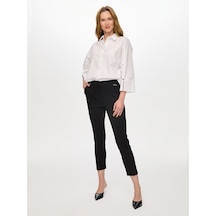 Faik Sönmez Metal Aksesuar Detaylı Slim Fit Örme Pantolon S26pnt041 Us26pnt04110 Siyah