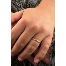 Fiyonk Kuyumculuk 14 Ayar Altın 3,10 Mm Erkek Köşeli Alyans 001