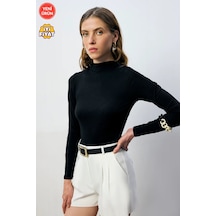 Kadın Çıtçıtlı Dik Yaka Uzun Kollu Basic Body Rahat Fit, Yeni Sezon, Kadın Body Siyah Kadın Çıtçıtlı Dik Yaka Uzun Kollu Basic Body Rahat Fit, Yeni Sezon, Kadın Body Siyah
