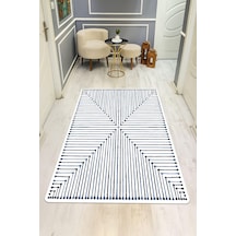 Modern Desenli Dijital Baskı Kaymaz Taban Halı H1090 Renkli