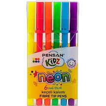 Pensan Kidz Keçeli Kalem 6 Renk Neon 24 Paket