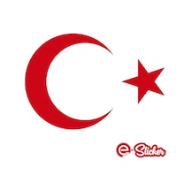 Ay Yıldız Sticker Türk Bayrağı Sticker (352030563)