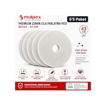 Mulpex Premium 43 Cm Beyaz Zemin Pedi 5 Li Cila Parlatma Pedi