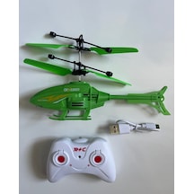 Uzaktan Kumandalı Helikopter 18 Cm Yeşil Renkli