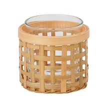 Ikea Påvefınk Tealight Mumluk, Bambu, 8 Cm Çok Renkli