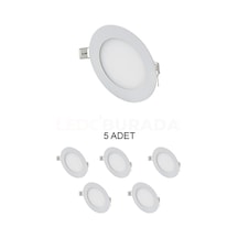 Cata Ct-5145 Slim Led Panel 6w Beyaz - 5 Li Paket Beyaz