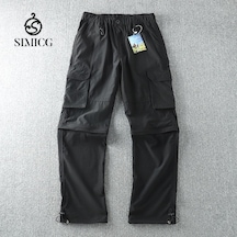 Erkek İnce Düz Paça Günlük Pantolon Siyah Siyah