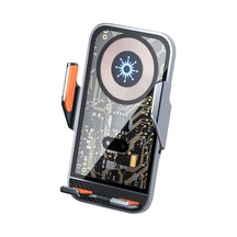 Oto Akıllı Kablosuz Şarj Telefon Tutucu: Otomatik Algılama, 15w Güç, Çıkış Delikli Montaj, Gri Diğer Diğer