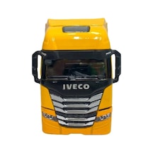 Işıklı Sesli Pilli Çek Bırak Metal Oyuncak Iveco Tır Sarı
