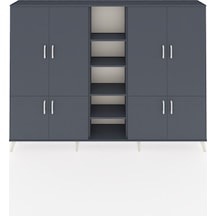 Arges Dolap 14 Raflı 8 Kapaklı 220x30x163 Antrasit-antrasit Antrasit - Antrasit