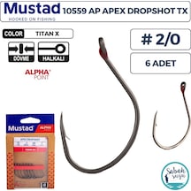 Mustad 10559 Ap Apex Dropshot Olta İğnesi Tx 2/0 6 Adet