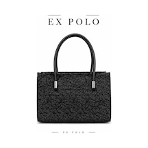 Expolo Ex Polo /kadın Siyah El-omuz Çantası / Anne-kadın El Ve Omuz Çantası / Ayarlanabilir Uzun Askılı/şık Zarif Siyah