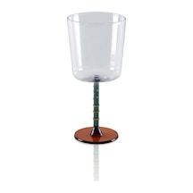 The Mia Line Şarap Kadehi Yeşil 300 Ml Şeffaf