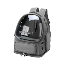 Crosswing Uzay Evcil Hayvan Kabini Çift Omuzlu Kedi Sırt Çantası-gri