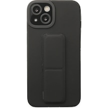 Apple iPhone Uyumlu  14 Plus Kılıf Mega Standlı Silikon -  Siyah