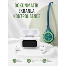 Bluetooth 5.4 Kablosuz Kulaklık Yeşil Askılı Analog Charm Saat İkili Set - Lisinya