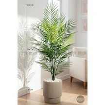 Yapay Areka Ağaci 24 Yapraklı 130 Cm Mocha Vega Saksıda Kahverengi