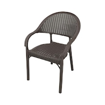 Luna Eylül Rattan Koltuk 4 Adet Kahverengi