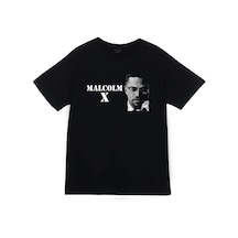 Stoned&Fame Malcolm X Baskılı T-shirt SIYAH