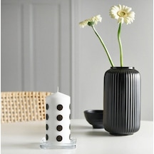 Ikea Fenomen Cam Kaplı Kokulu Mum 6,8 X 14 Cm Kokusuz Beyaz - Siyah